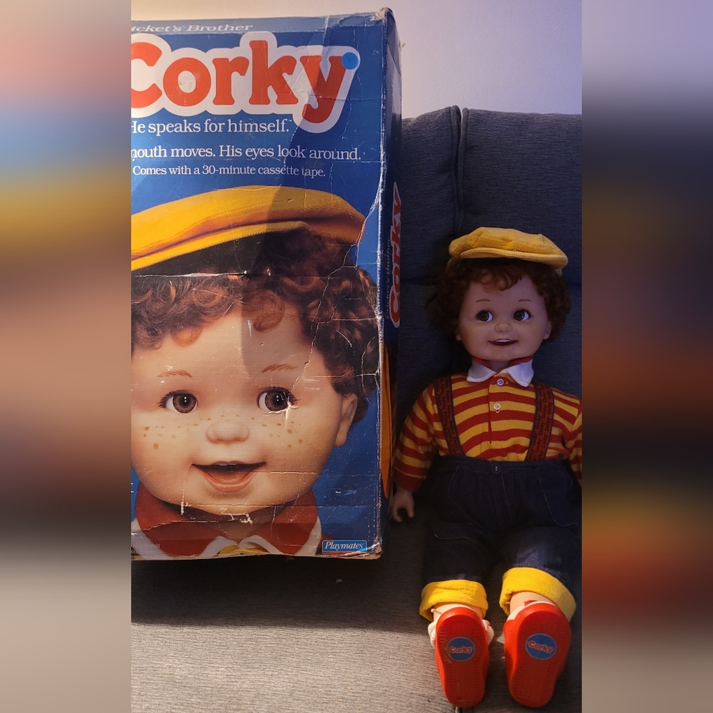 Vintage CORKY Doll with Cassesstes and second outfit